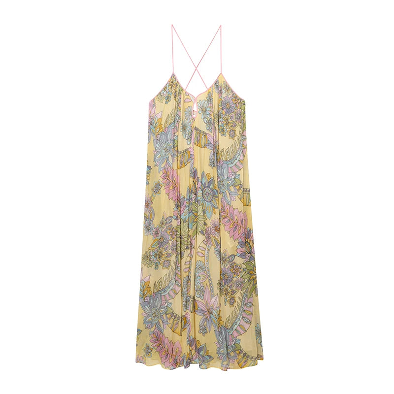 Summer Travel Long Dress Chic Youth Party Dress