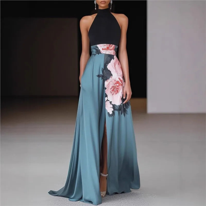 Round Neck Sleeveless Beach Vacation Dresses