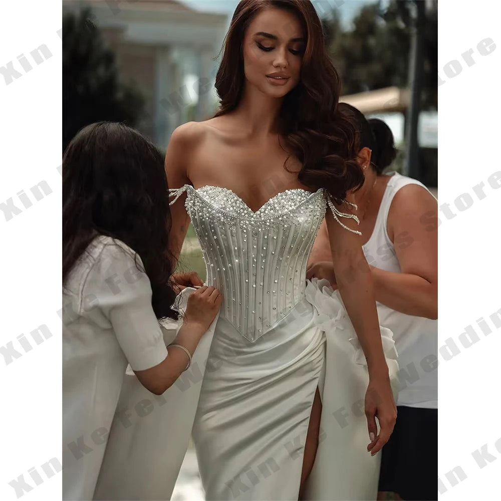 Gorgeous Women's Wedding Dresses A-Line Sexy Off Shoulder