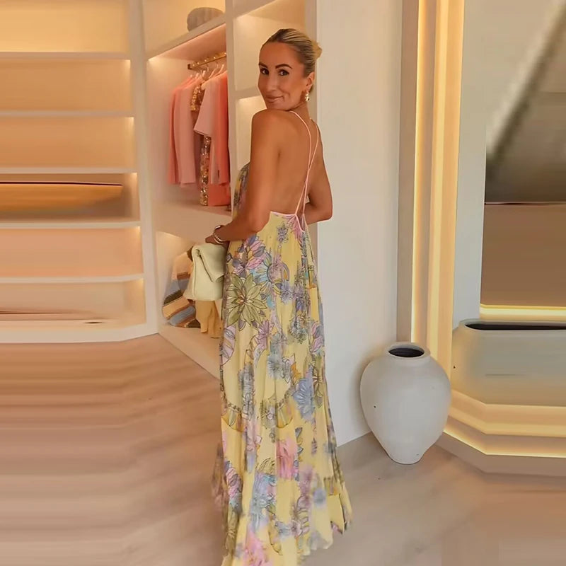 Summer Travel Long Dress Chic Youth Party Dress