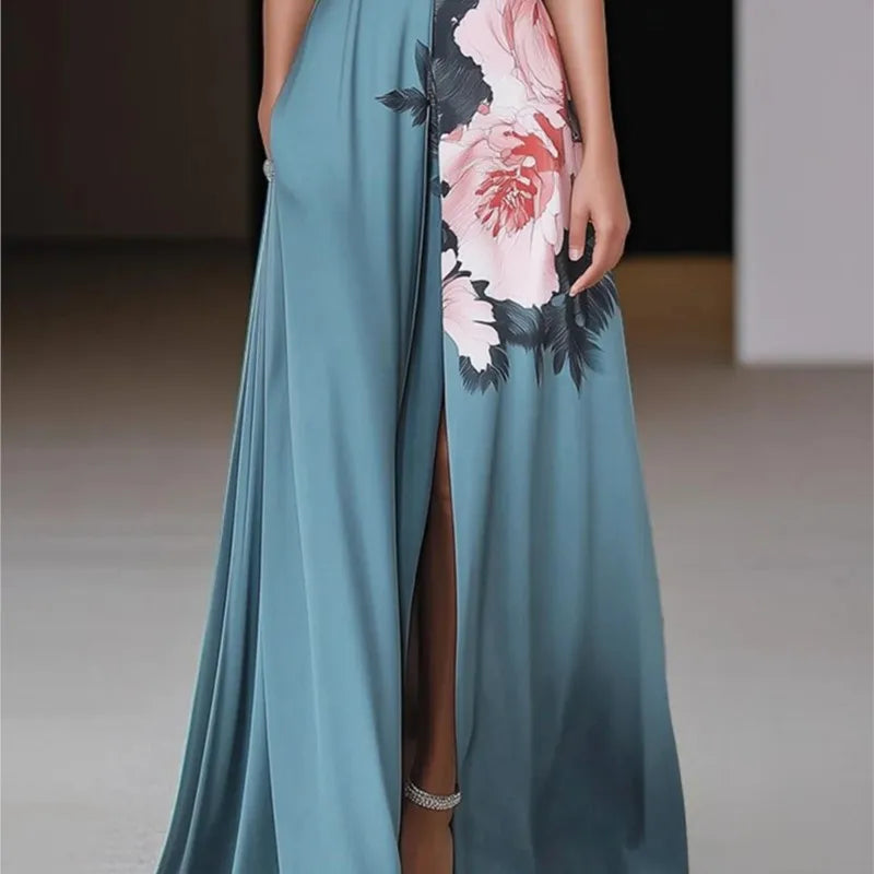 Round Neck Sleeveless Beach Vacation Dresses