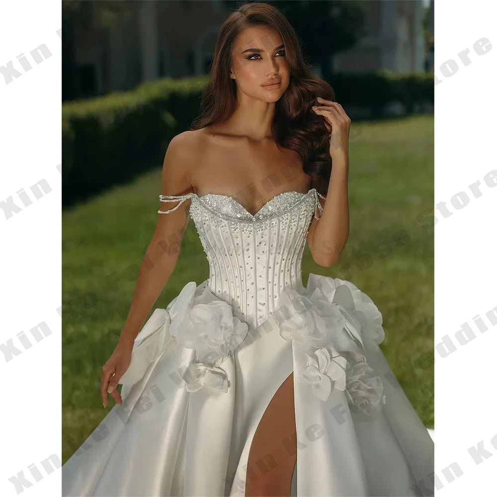 Gorgeous Women's Wedding Dresses A-Line Sexy Off Shoulder