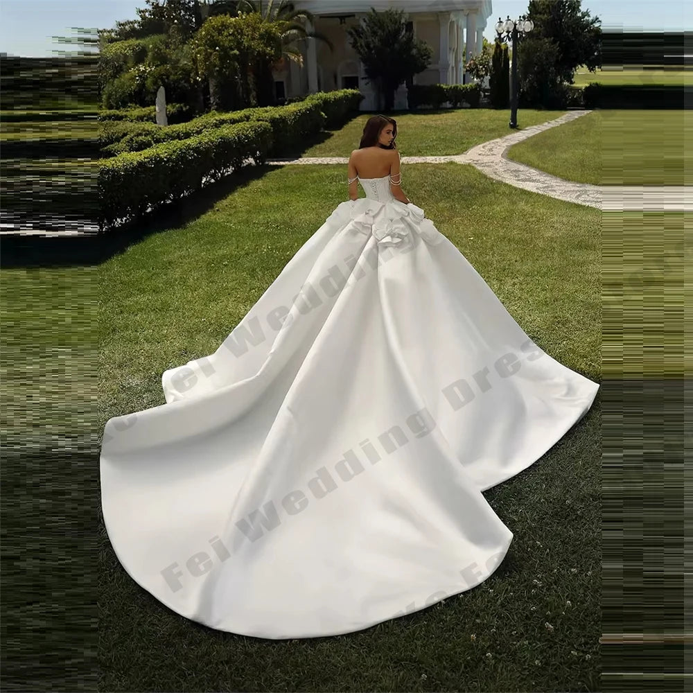 Gorgeous Women's Wedding Dresses A-Line Sexy Off Shoulder