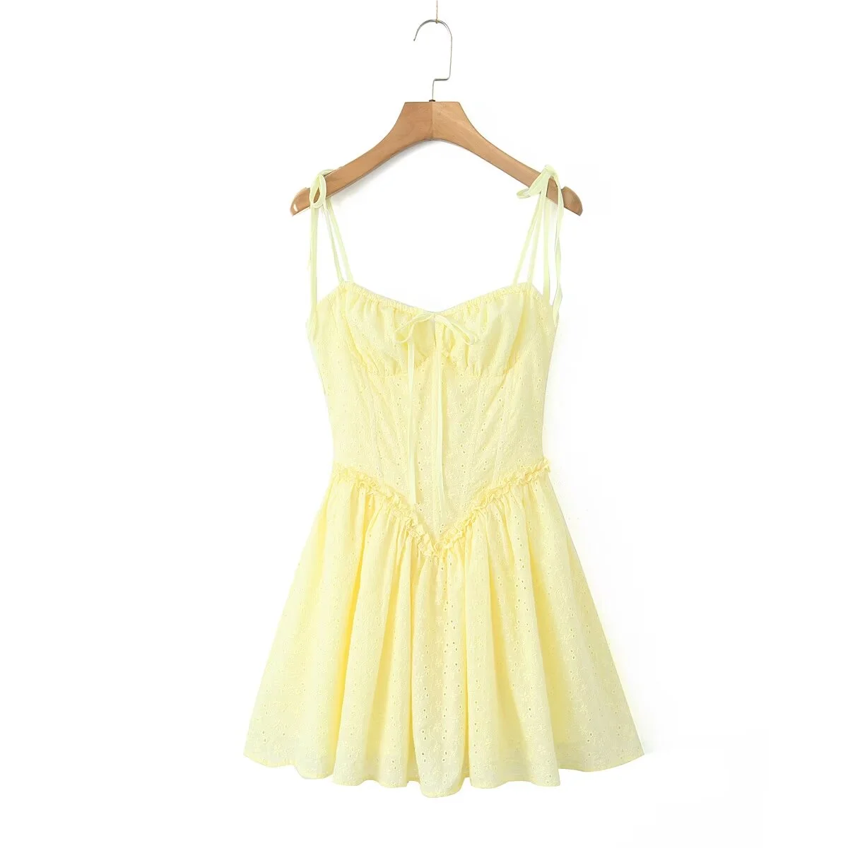 Ruffle white Lace dress