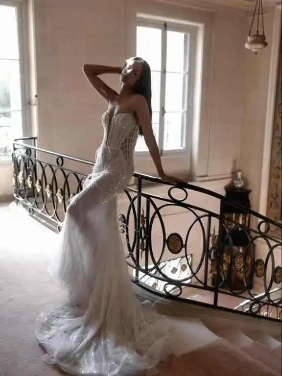 Gorgeous Mermaid Gown Wedding Dress Evening Dress